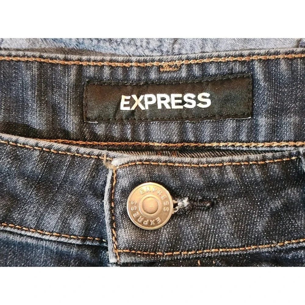 Express Men's Denim Jeans, Size 38x30, Classic Fit, Boot Cut, Darker Wash